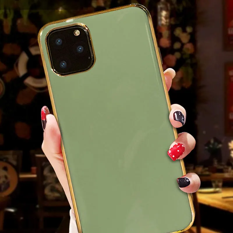 Оригинальный Роскошный брендовый силиконовый чехол с покрытием для Apple iPhone 11 Pro Max