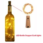 Светодиодная лента-пробка для бутылки вина, на батарейках, для домашней вечеринки на день рождения, для бара, свадьбы, праздника, пробковая заглушка лампа