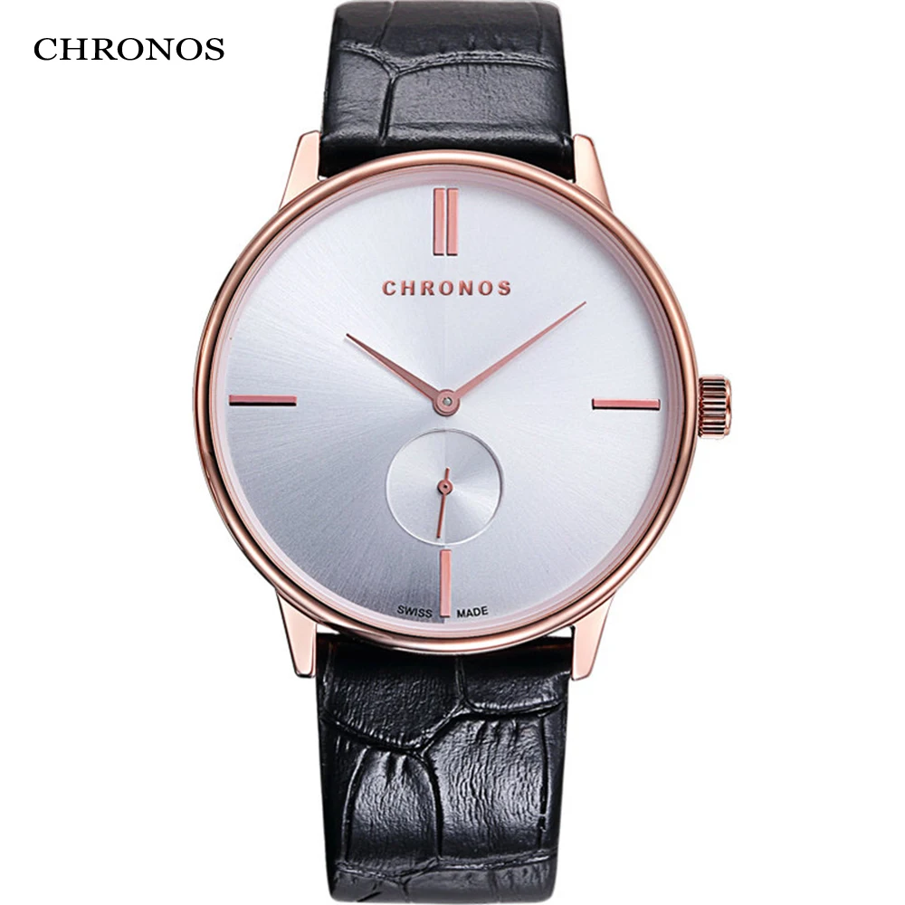 Часы наручные CHRONOS для мужчин и женщин модные простые водонепроницаемые