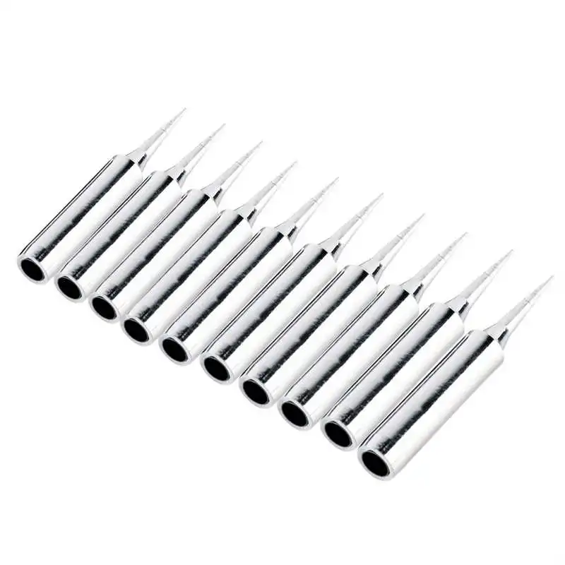 

Soldering Tip Copper 10Pcs Sharp Soldering Replacement Solder Iron Tips Station Tool 900M-T-I Solder Head