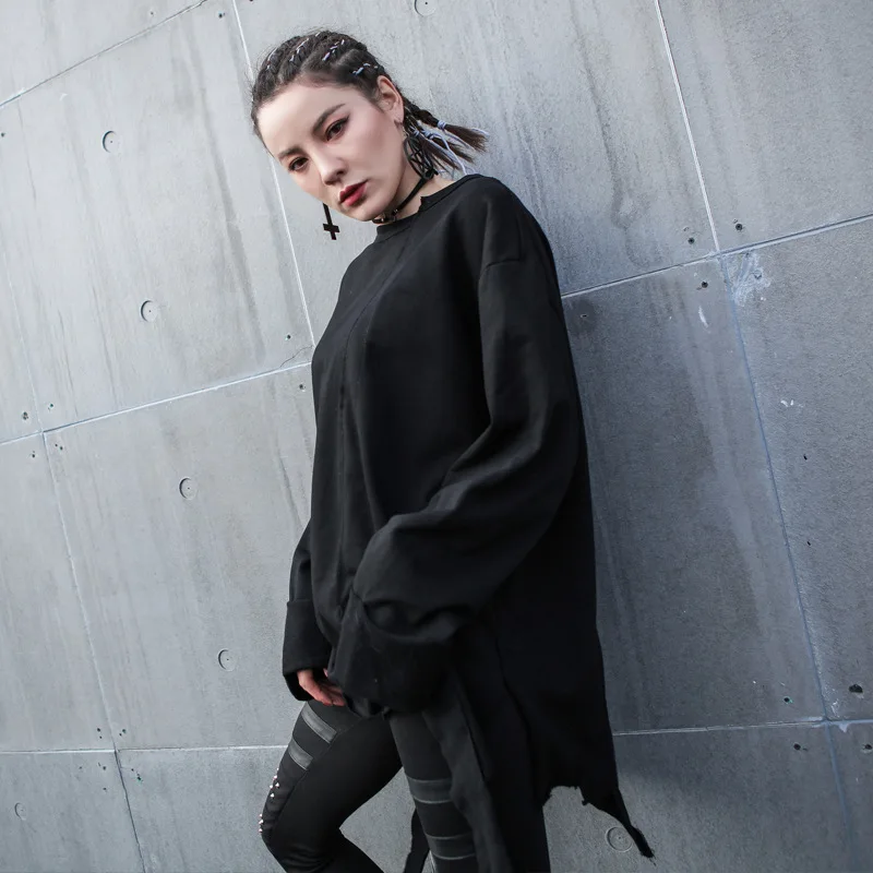 Женская Осенняя толстовка с круглым вырезом и длинным рукавом в уличном