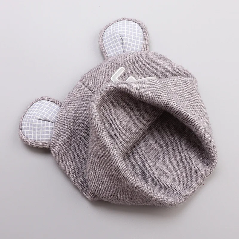 100% хлопковая милая детская шапка с пандой для малыша вязаные теплые детские