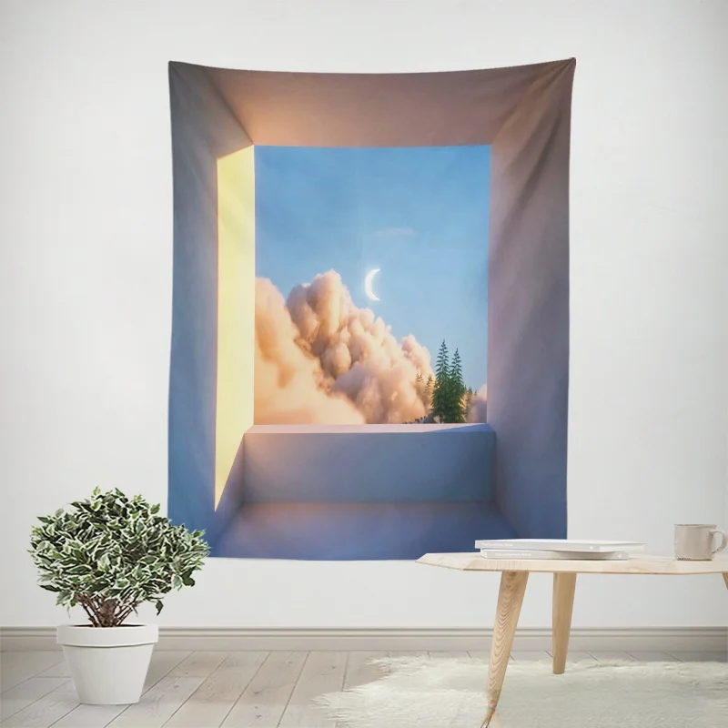 

Nordic household B & B hanging cloth room decorative window landscape tapestry dormitory decoration wall cloth generation
