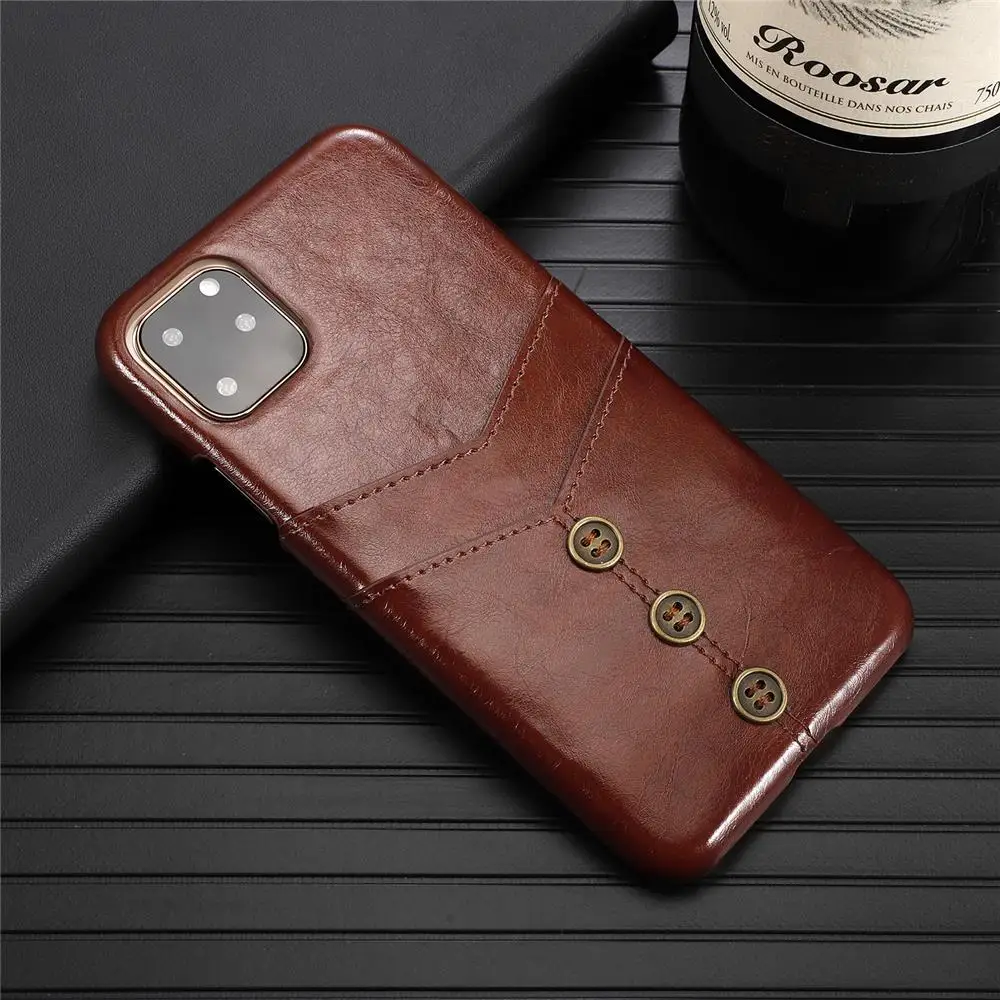 Чехол для телефона из искусственной кожи в стиле ретро KEYSION iPhone 11 Pro Max чехол с