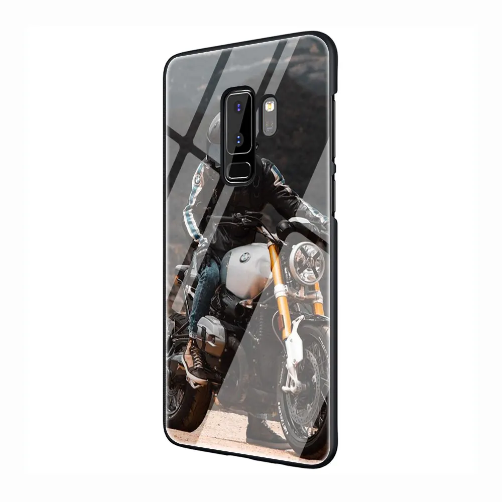 Байкер закаленное Стекло Телефон чехол для Galaxy S7 edge S8 9 10, 8, 9, 10, плюс A10 20 30 40 50 60 70 - Цвет: G3