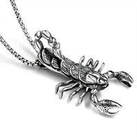 megin d punk hiphop personality big scorpion titanium steel pendants for men women couple friend fashion design gift jewelry