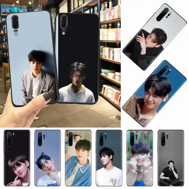

Cha Eun Woo Korean actors Phone Case For Huawei honor Mate P 10 20 30 40 i 9 8 pro x Lite smart 2019 nova 5t