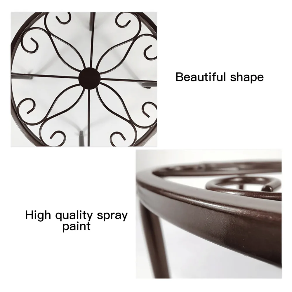 

Planter Holder Iron Strong Living Room Heavy Duty For Patio Garden Durable Single Layer Corner Balcony And Bedroom Flower Stand