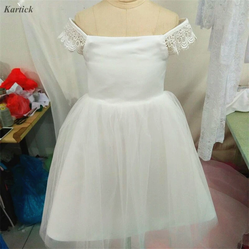 

New Flower Girl Dresses for Wedding Lovely Off the Shoulder First Communion Pageant Party Dress Little Girls Kids/Children Dress