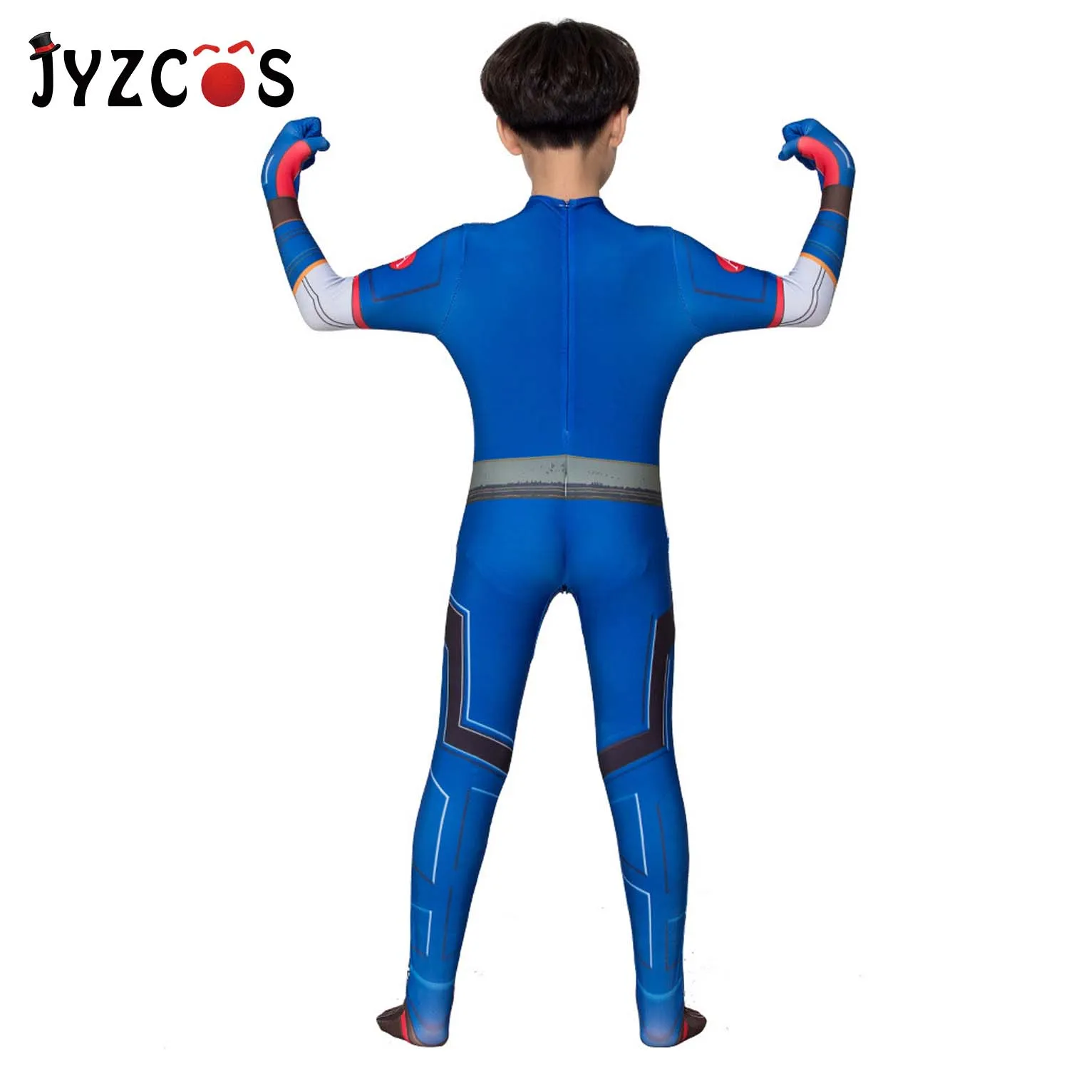 Детский костюм JYZCOS для косплея Капитана Америка с 3D принтом из спандекса лайкры