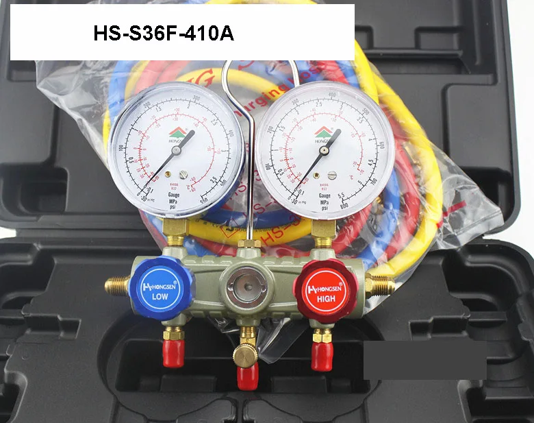 Inverter air conditioner refrigerant snow meter HS-S36F-R410A plus fluoride plus liquid pressure refrigerant double gauge valve enlarge