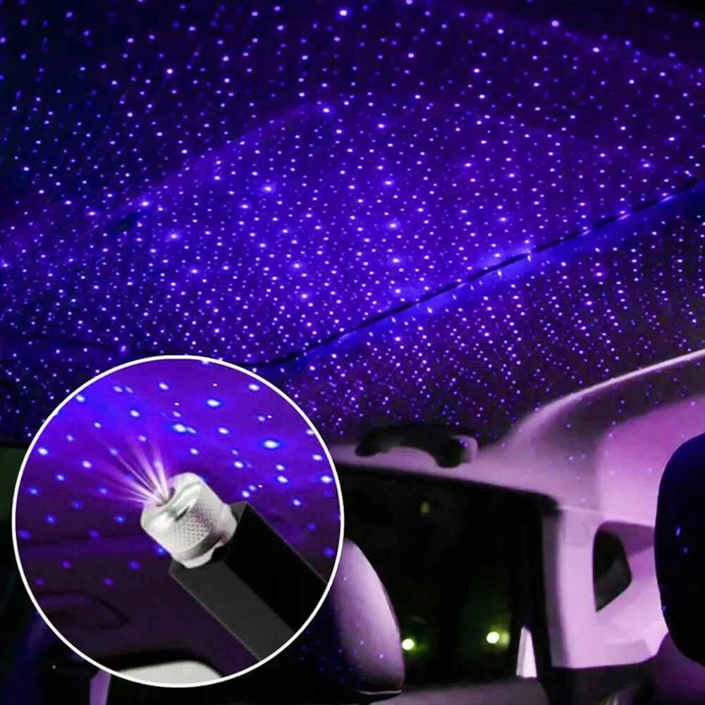 Автомобильный USB-прожектор для атмосферы DJ RGB цветной мини-прожектор со звуком