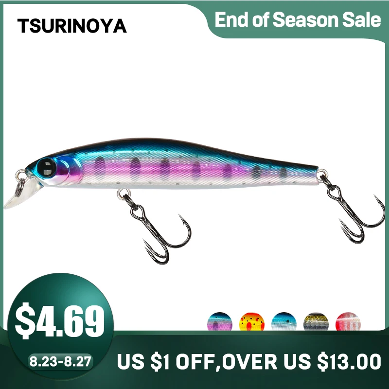 TSURINOYA 90 е медленно Тонущая длинная приманка в виде гольяна для рыбной ловли Earl DW82