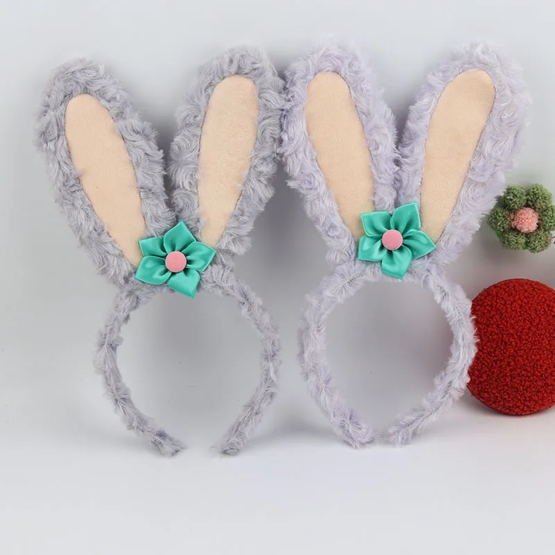 

Ободок для волос детский, ободок с кроличьими ушами звезды, плюшевый кролик с ушами