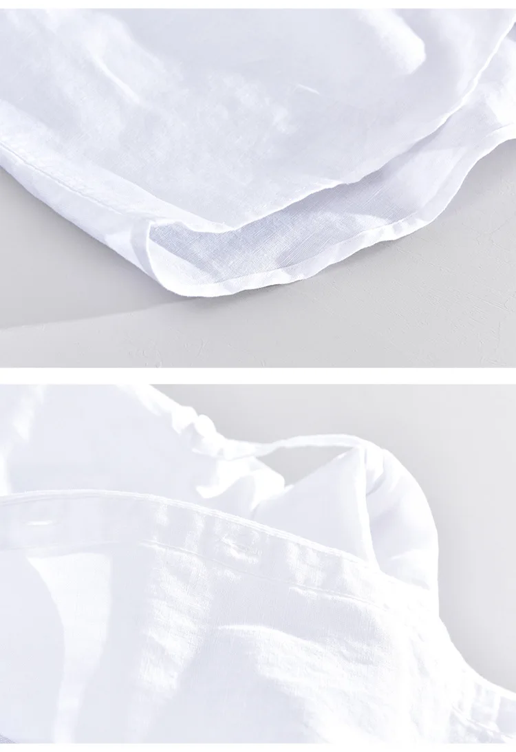 

2021 Spring Autumn New Casual Linen Shirt Youth Stand-up Collar Long-sleeved Loose Breathable Cotton Linen Camisas Para Hombre