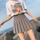 2022 Женская плиссированная юбка с высокой талией, милая танцевальная мини-юбка для девочек, черно-белая юбка для костюмированной вечеринки, женские короткие мини-юбки Kawaii