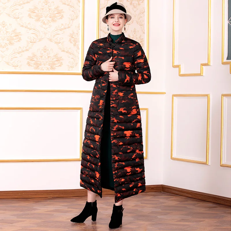2019 S-4XL Женская парка объемная хлопковая камуфляжная куртка зимнее длинное пальто