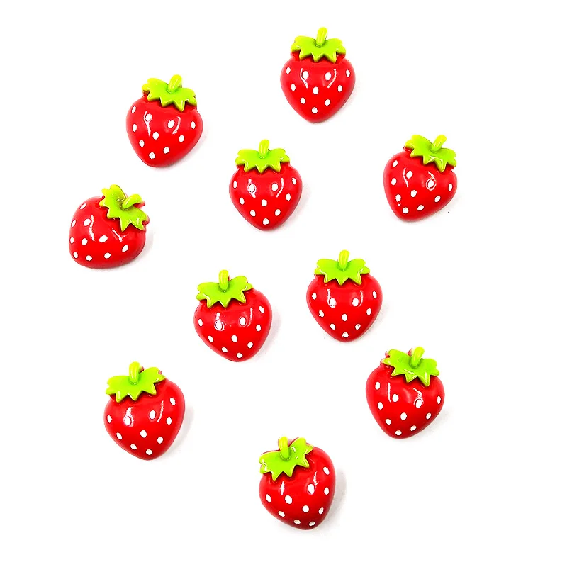 10pcs Strawberry 10 шт полимерные сувенирные магниты для холодильника холодильники магнитные наклейки рождественские домашние украшения для Хэллоуина кухонные украшения Аксессуары - Цвет: 10pcs Strawberry