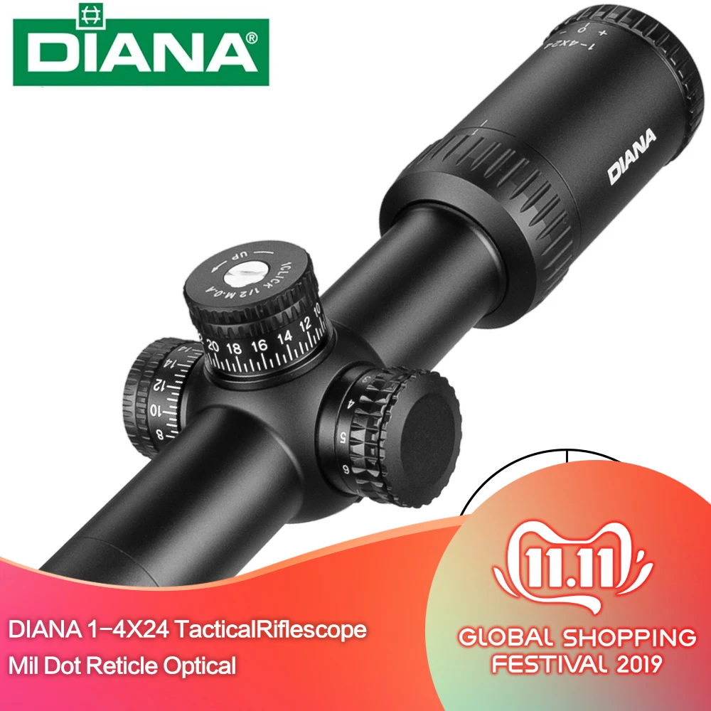 1-4X24 TacticalRiflescope Mil точка сетка оптический прицел охотничьи прицелы прицел АК 47 Riser