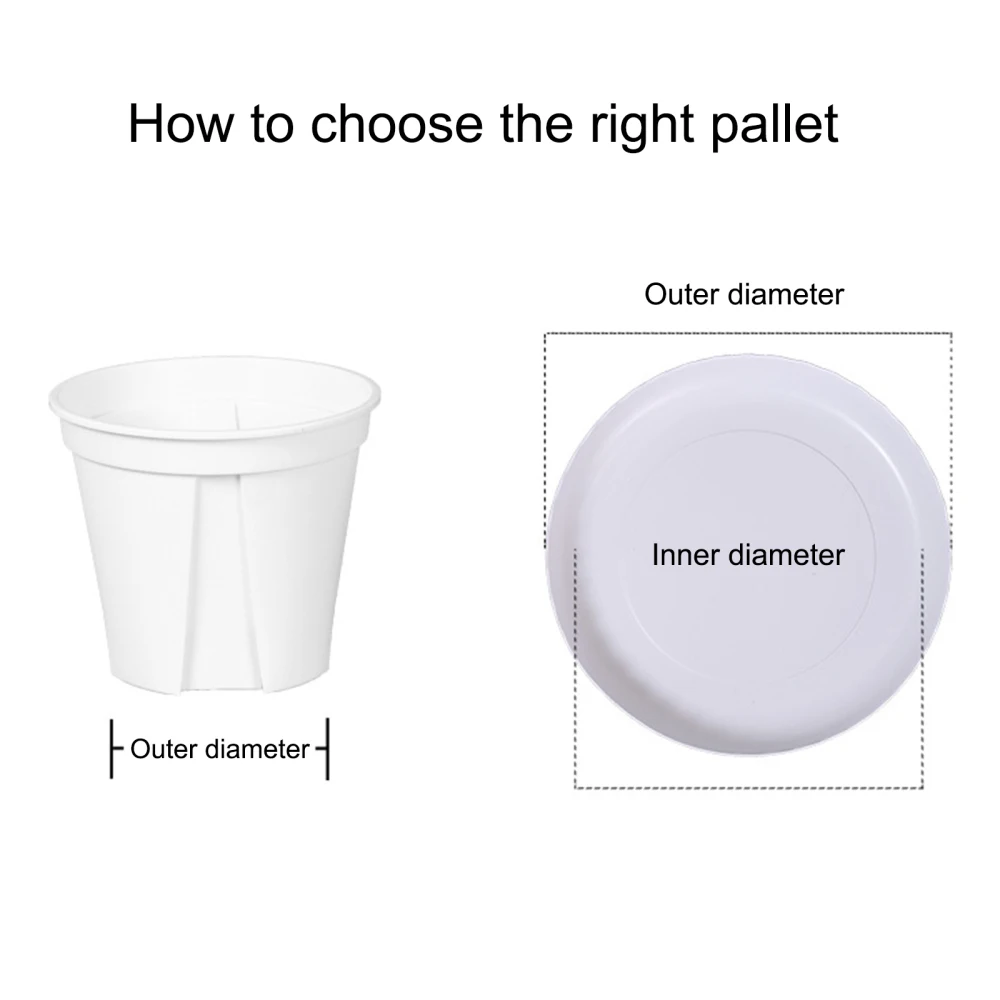 

Plant Container Accessories Flower Pot Holder White Wavy Edge 1 Pc High Quality 6PCS Round Plastic Trays