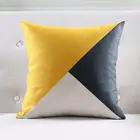Наволочка для подушки, серые, желтые, красные декоративные подушки с геометрическим рисунком, декоративный чехол для подушки 45*45 см, дакимокура 30x50