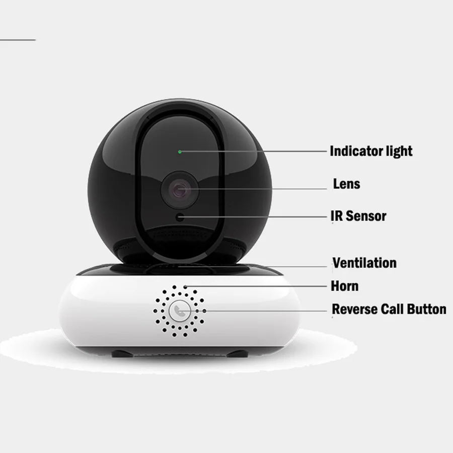 Беспроводная мини камера 1080P для домашней безопасности IP Wi Fi двусторонняя