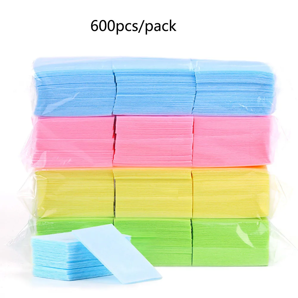 Горячая Распродажа 600 шт./лот салфетки для снятия лака ногтей безворсовые