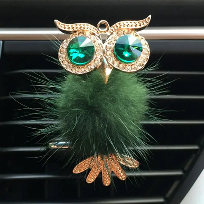 

Diamond Fur Owl Car Air Freshener Auto Outlet Perfume Clip Car Accessories