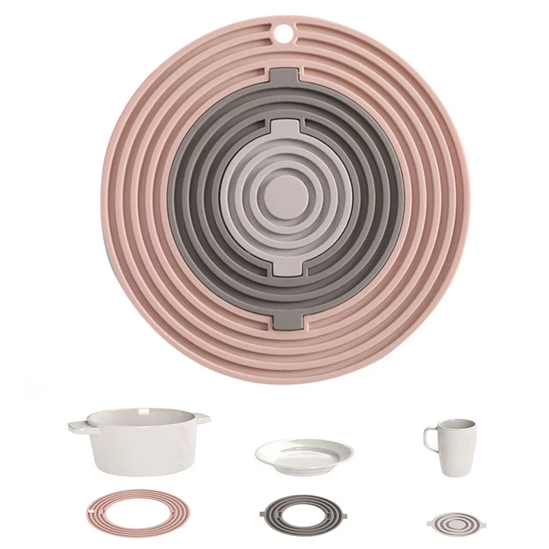 3 in 1 Silicone Pot Mat Coasters Heat Resistant Holders Hot Pads Non-Slip Flexible Durable | Дом и сад