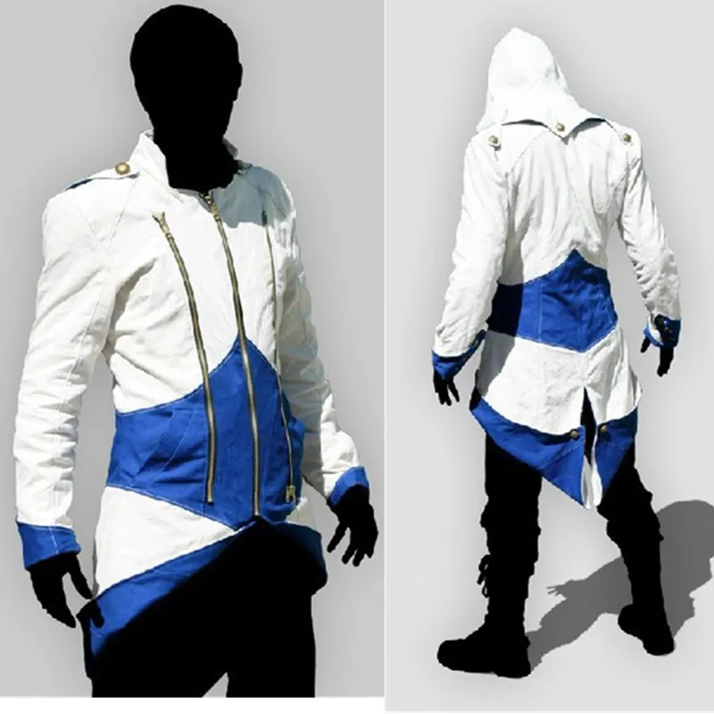 Костюм для косплея Assassins Creed мужской уличная одежда Хэллоуина куртка с капюшоном
