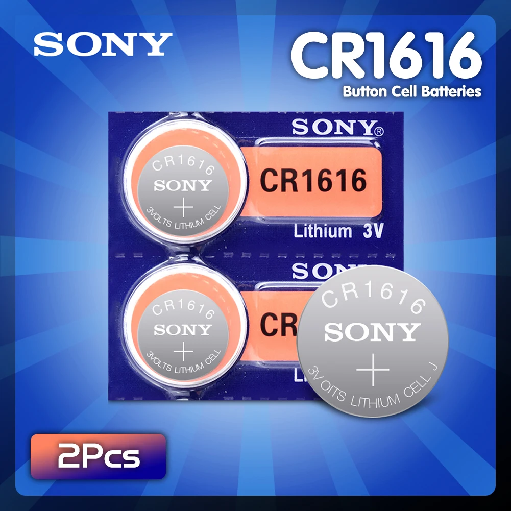 2 шт./лот SONY CR1616 DL1616 ECR1616 LM1616 1616 3V литиевые батареи Кнопочная батарея для