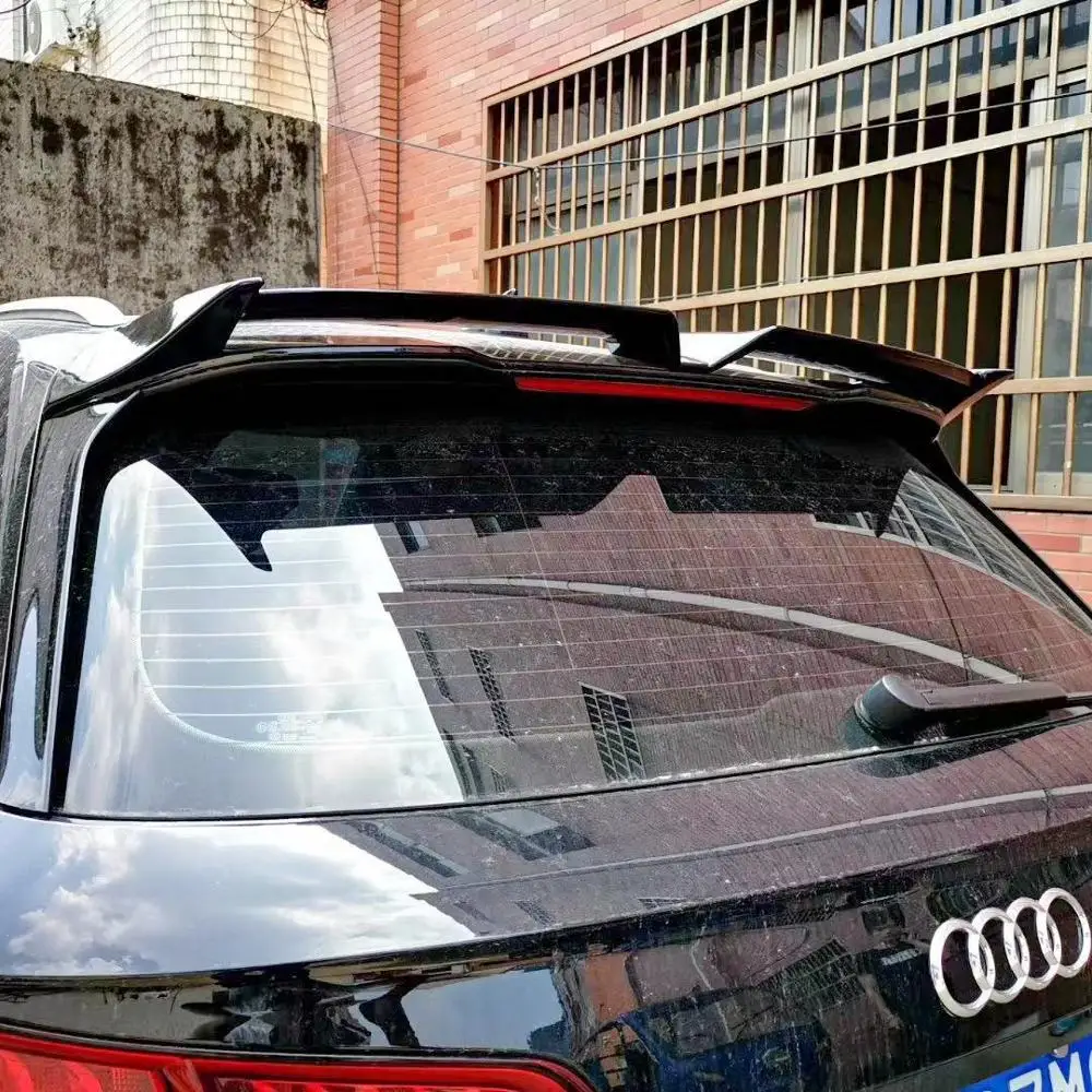 

Задняя Крышка багажника губа спойлер Крылья хвост для Audi Q5 хэтчбек 2018 2019 углеродный глянцевый черный тюнинг автомобильные аксессуары компл...