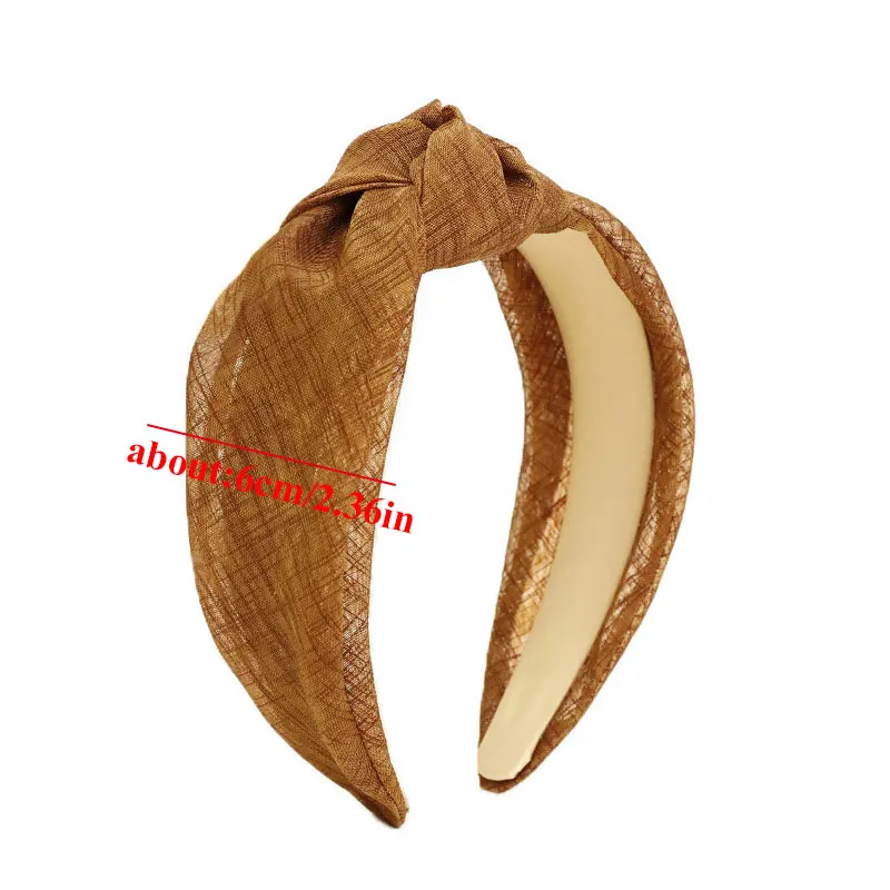 

New Mesh Hairband Knot Korean Style Hair Accessories Wide Headbands Solid Casual Headwear Hair Hoop Top Bow Knot Head Band