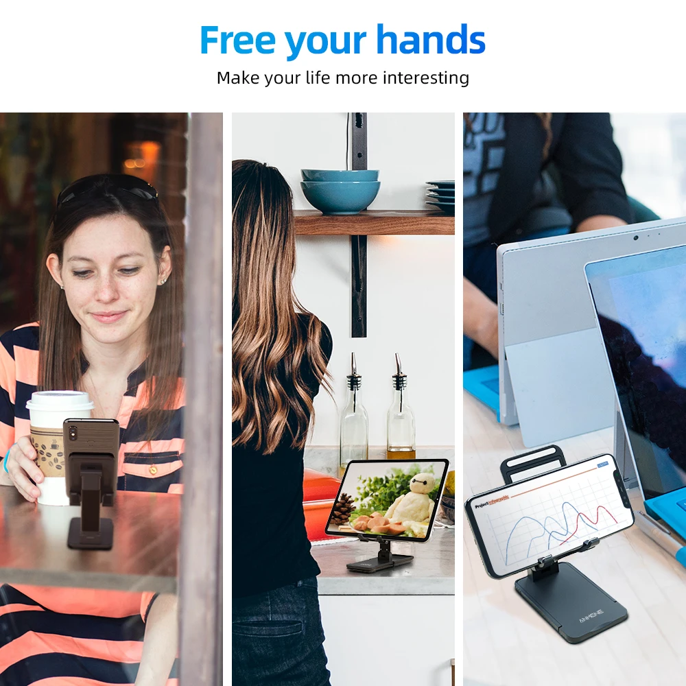 Складной держатель для телефона планшета настольная подставка стабильный