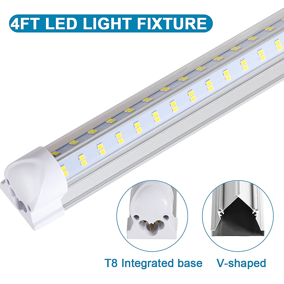 4 шт. T8 LED магазин осветительная арматура фута 60 Вт Прозрачная крышка объектива