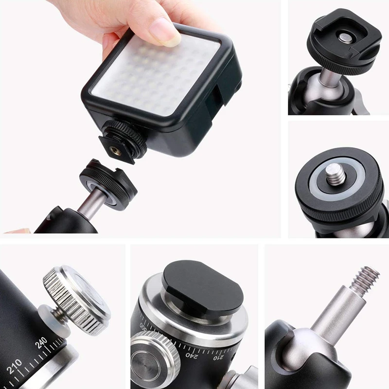 Fs-02 Camera Tripod Ball Head Ballhead With Quick Release Plate 1/4 135 Degree Range Panoramic Base | Электроника