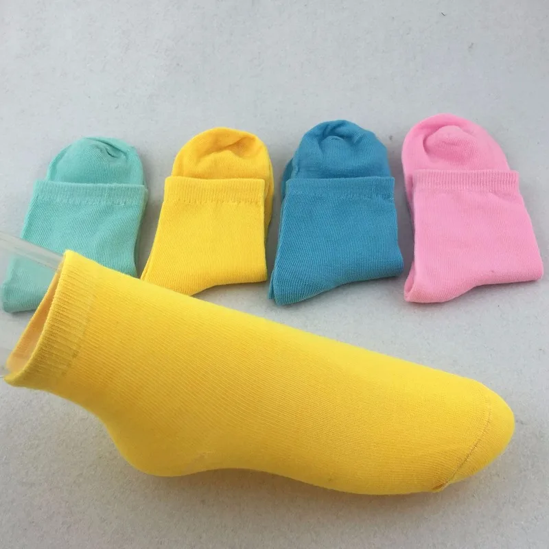 Носки Без Пятки ярких цветов для девочек женские милые повседневные теплые