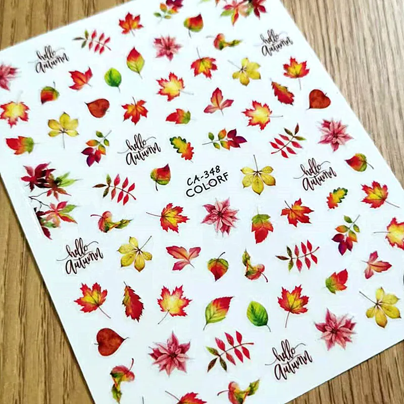 

Клейкая самоклеящаяся 3d-наклейка на заднюю панель, с рисунком осенних листьев
