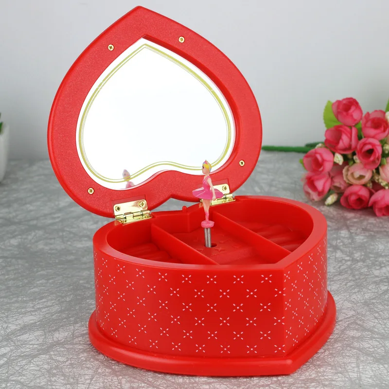 2019 в форме сердца пуанты вращения музыкальная шкатулка модная Милая милая