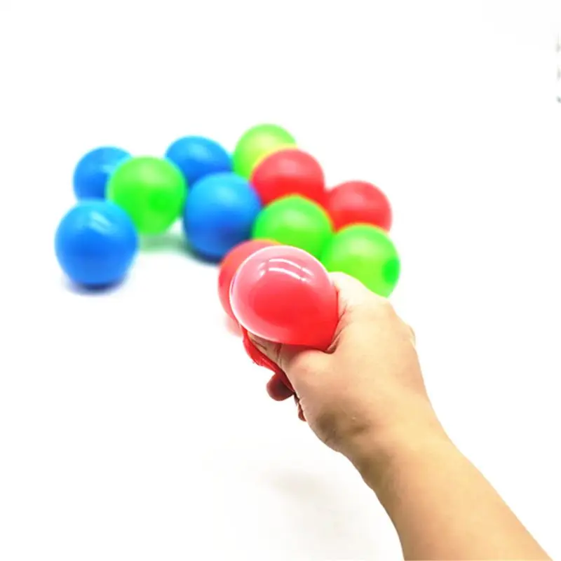 

Adults Kids Funny Toys Stick Wall Ball Sticky Catch Throw Ball Glob Novelty For Kids Boys Girls Indoor Game Toy