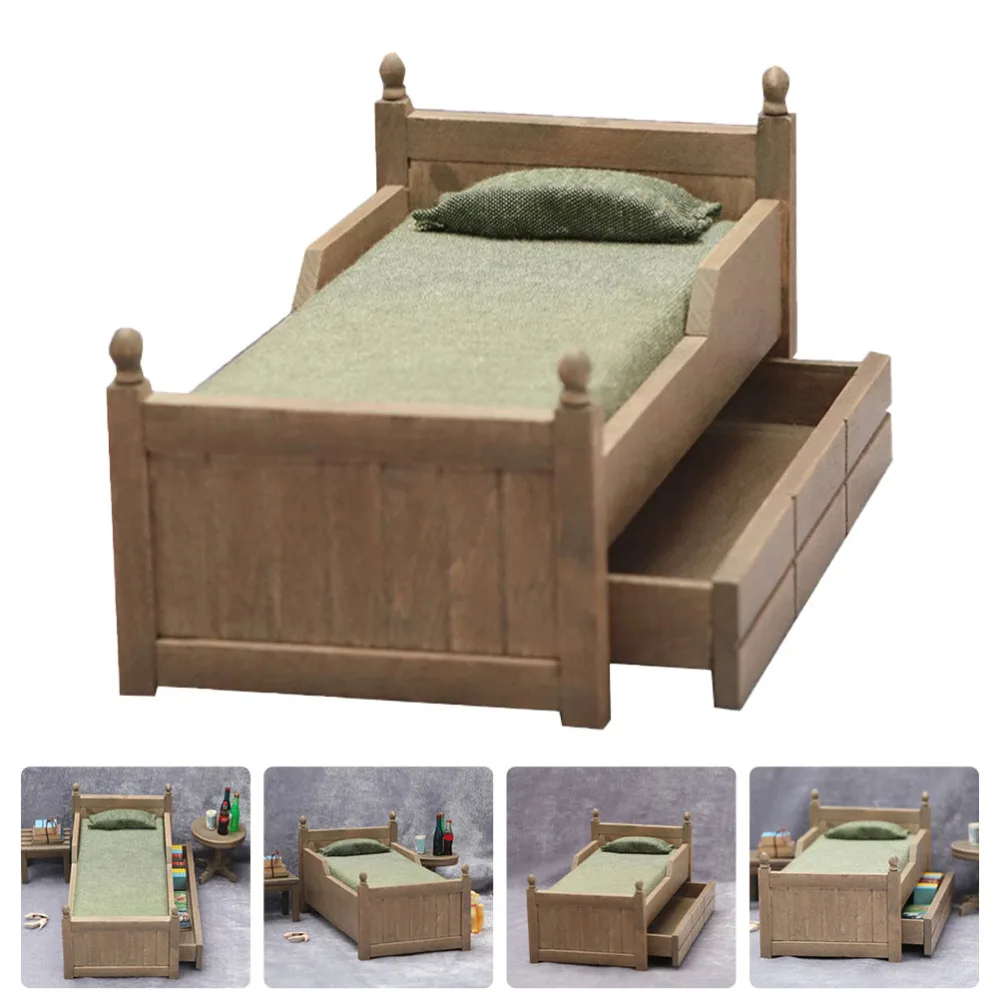 

1Pc Mini Bed Model Adornment Creative Miniature Landscape Prop Chic Kids