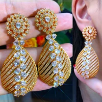 missvikki original luxury %d1%81%d0%b5%d1%80%d1%8c%d0%b3%d0%b8 big pendant earrings full mirco paved cubic zircon cz for women wedding earrings jewelry gift