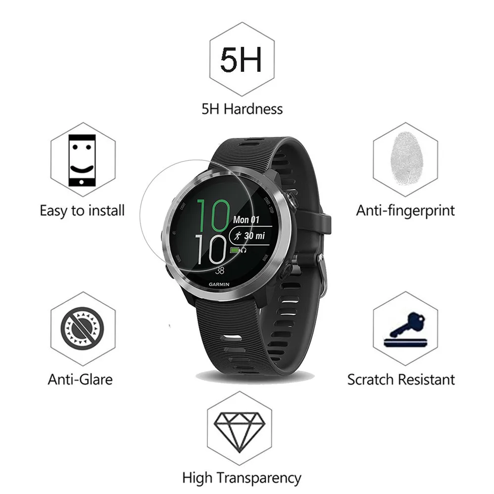 3 упаковки для Garmin Forerunner 645 прозрачная защитная пленка для экрана из закаленного стекла против царапин Смарт-часы, пленка для Garmin 645 Музыкальный Чехол