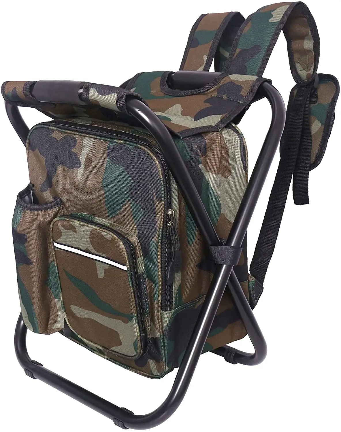

Folding Camping Chair Stool Backpack with Cooler Insulated Picnic Bag Hiking Seat Table Bag Camping Gear for Fishing BBQ