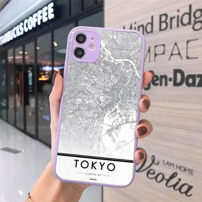 

London Country Sketch City Map luxury Phone Cases shellmatte transparent For iphone 7 8 11 12 plus mini x xs xr pro max cover