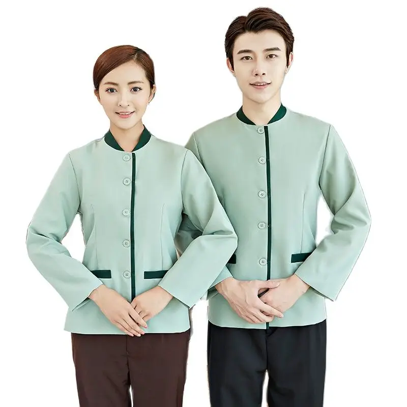 Рабочая одежда для официанток в отеле с коротким рукавом |