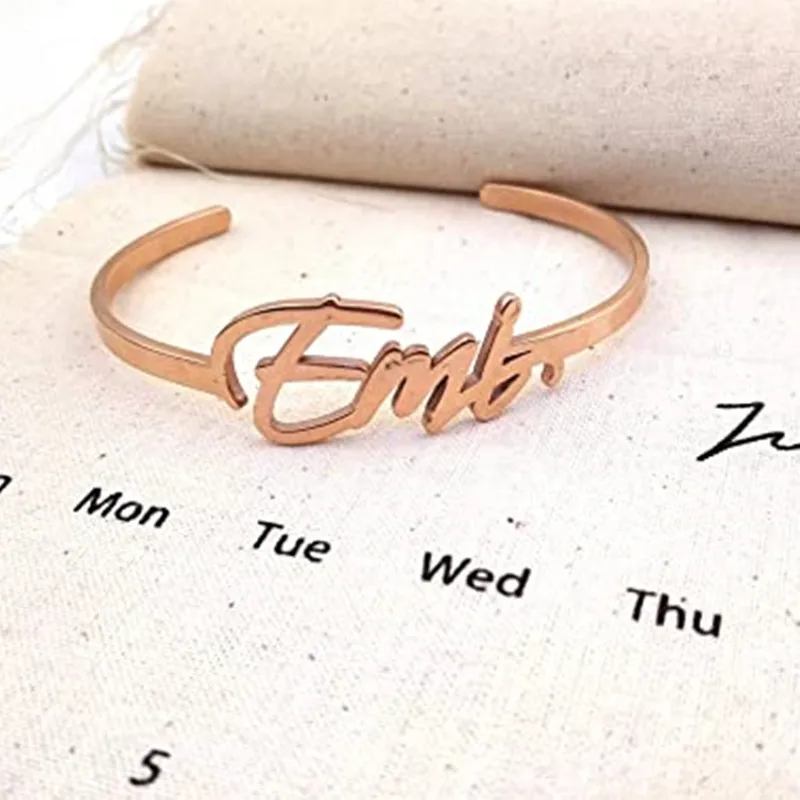 Индивидуальная именная табличка с именем на заказ браслет Браслет манжета для