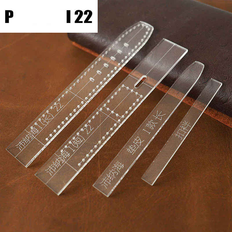 STRAP-P-I22-1SET Прозрачный акриловый ремешок для часов, трафарет, шаблон, сделай сам, кожаный инструмент для рукоделия, товары для дома, принадлежности для наручных часов, форма для мужчин - Цвет: STRAP-P-I22-1SET