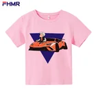 Семейная футболка повседневные хлопковые топы для мальчиков и девочек с принтом А4 Ламба Одинаковая одежда для папы и сына и дочери унисекс с короткими рукавами