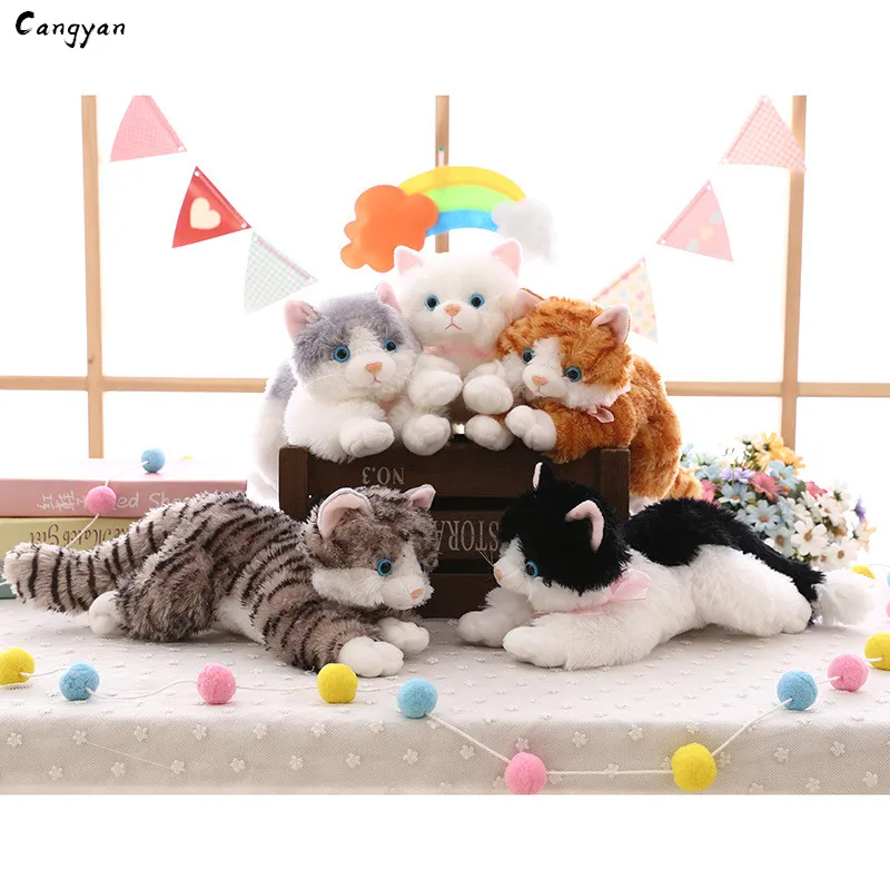 Красивая кукла кошка 40 см (16 дюймов) имитация животного милый питомец плюшевые